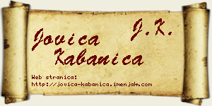 Jovica Kabanica vizit kartica